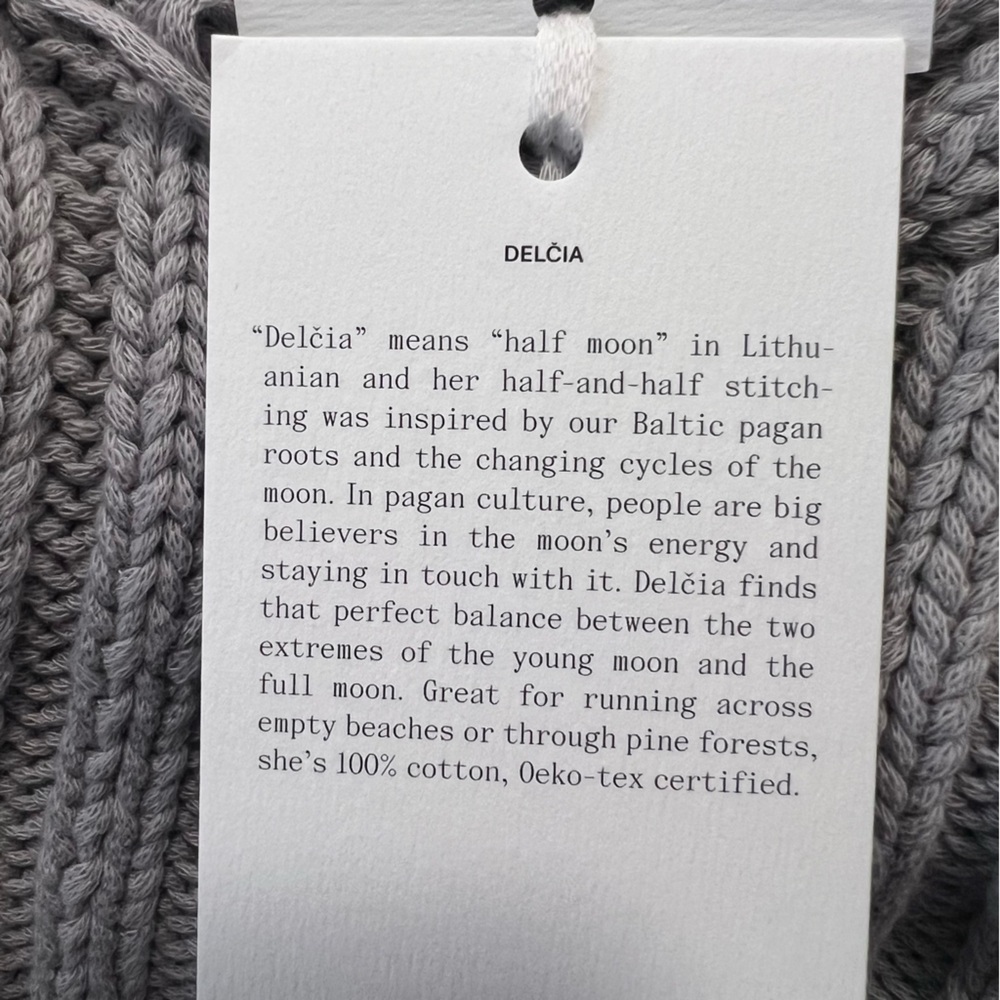 NEW The Knotty Ones Delcia Organic Cotton Sweater Cloud Gray sz M - Picture 7 of 8